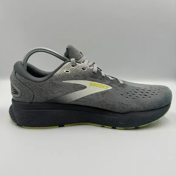 Brooks Ghost 16 Men's Size 9.5 Gray Black Green Athletic Running Shoes Sneakers - Picture 4 of 8